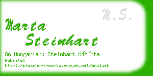 marta steinhart business card